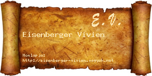 Eisenberger Vivien névjegykártya